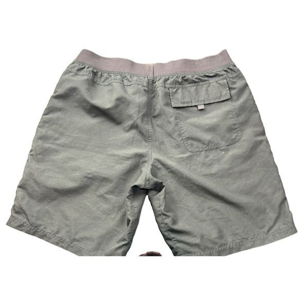 Prana Breathe Shorts Mens Sz L Green Logo Activewear Unlined‎ | G1 - Picture 5 of 6